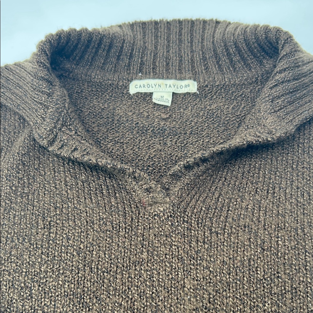 Carolyn Taylor women’s V-Neck Sweater - Rich Brown - Picture 2 of 16